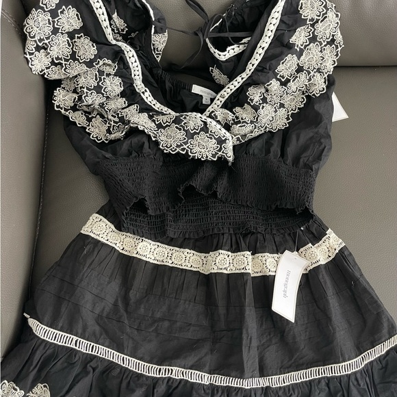 Monograph Black Dress with White Embroidery - Picture 1 of 2